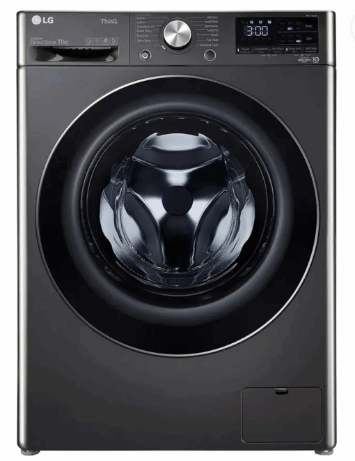 LG 11 kg withWi-Fi Enabled Fully Automatic Front Load Washing Machine with In-built Heater Black  (WM FHP1411Z9B)
